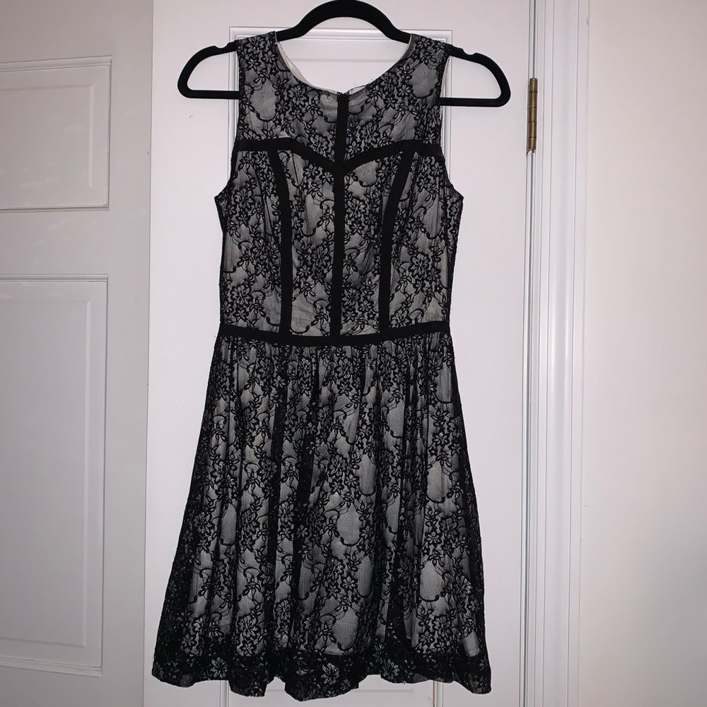 Lace Overlay Dress